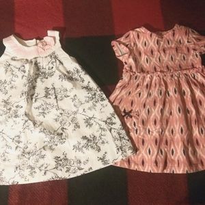 Two size 12 months girl dresses